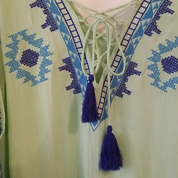 America & Beyond Embroidered Kaftan size L - Picture 5 of 12